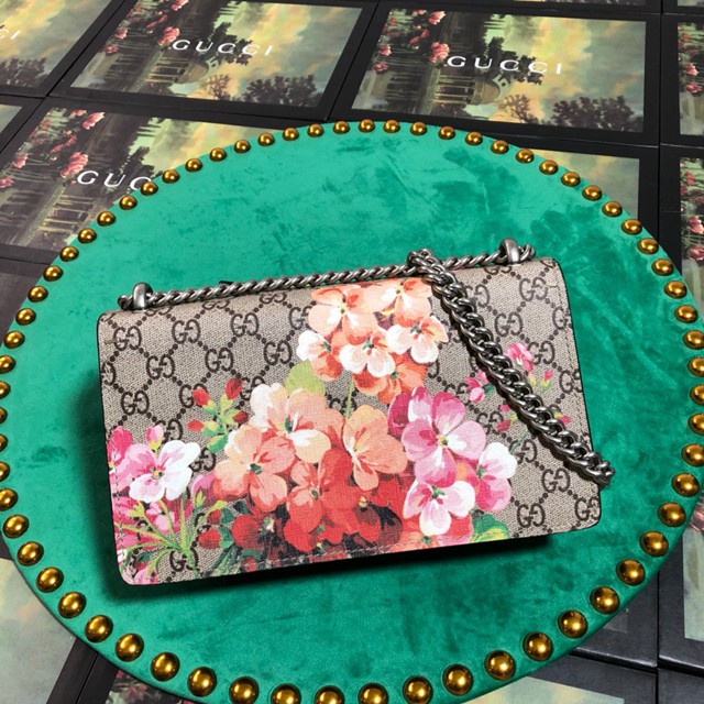 Gucci經典款女包 499623 Gucci古馳Dionysus系列 GG小號酒神包 Gucci鏈條斜挎小包  gqy2745